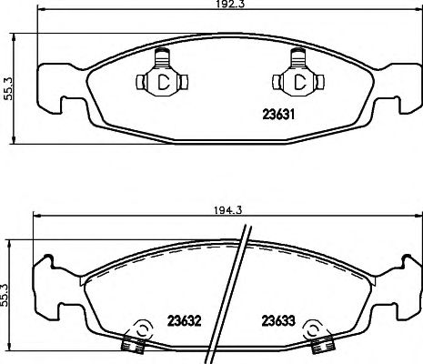 set placute frana,frana disc