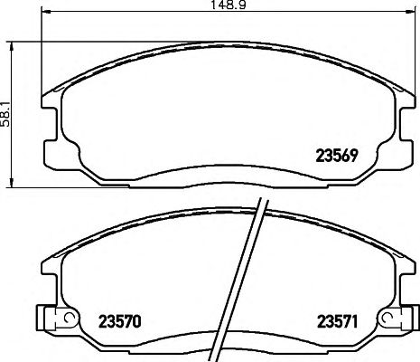 set placute frana,frana disc