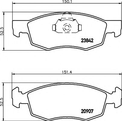 set placute frana,frana disc