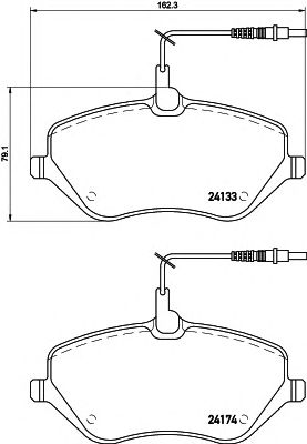 set placute frana,frana disc