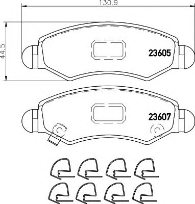 set placute frana,frana disc