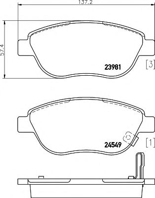 set placute frana,frana disc