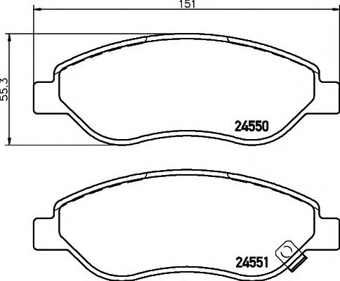 set placute frana,frana disc