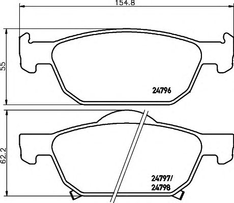 set placute frana,frana disc