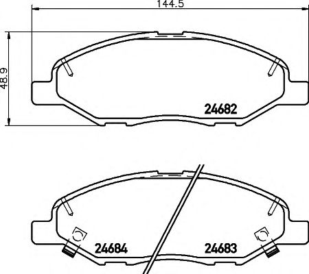 set placute frana,frana disc