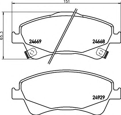 set placute frana,frana disc