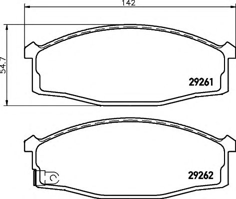 set placute frana,frana disc