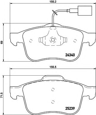 set placute frana,frana disc