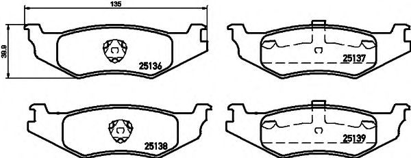 set placute frana,frana disc