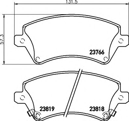 set placute frana,frana disc