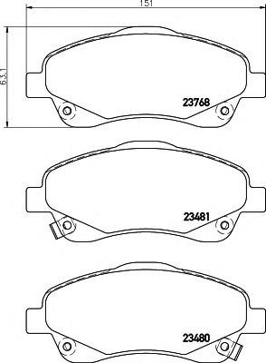 set placute frana,frana disc