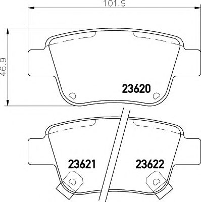 set placute frana,frana disc