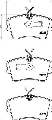 set placute frana,frana disc