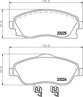 set placute frana,frana disc