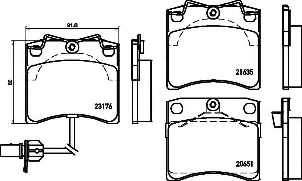 set placute frana,frana disc