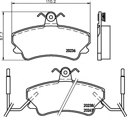 set placute frana,frana disc