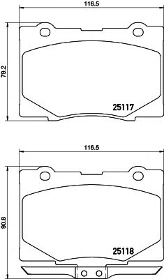 set placute frana,frana disc