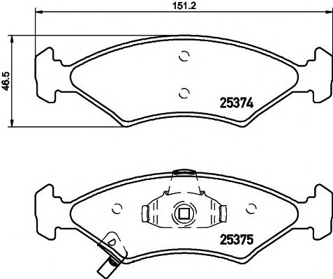 set placute frana,frana disc