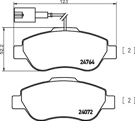 set placute frana,frana disc