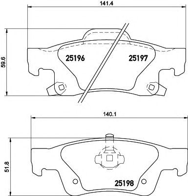 set placute frana,frana disc