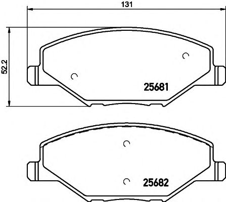 set placute frana,frana disc