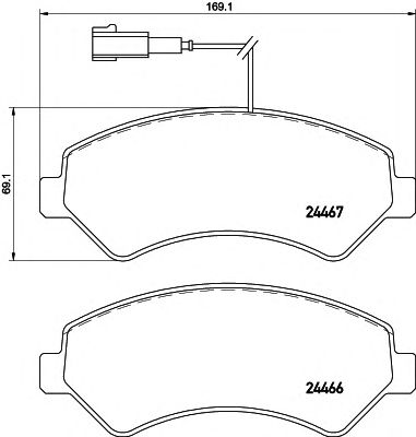 set placute frana,frana disc