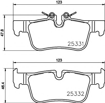 set placute frana,frana disc