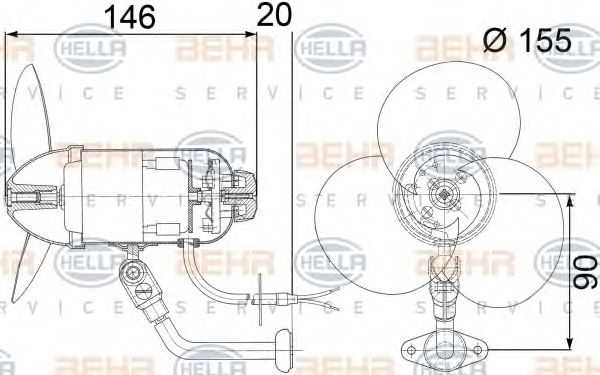 Electromotor, ventilatie interioara