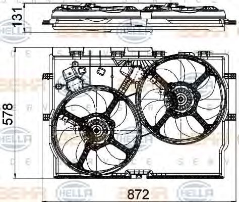 Ventilator, radiator FIAT DUCATO 2,3D 06-