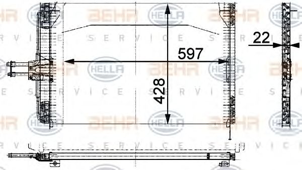 Condensator, climatizare RENAULT LAGUNA 94-