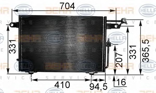 Condensator, climatizare VW 100/A6 -97