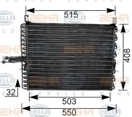 Condensator, climatizare MERCEDES-BENZ W123