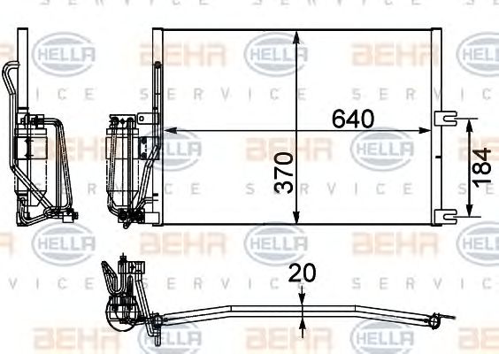 Condensator, climatizare OPEL VECTRA B