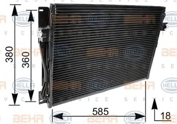 Condensator, climatizare VOLVO 850/S70/V70