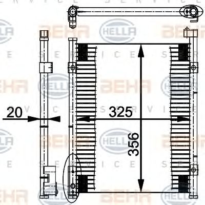 Condensator, climatizare HONDA CIVIC V 95-01 1,6