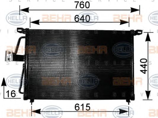 Condensator, climatizare OPEL OMEGA B