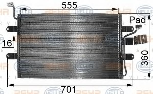 Condensator, climatizare SEAT CORDOBA/IBIZA 99-0