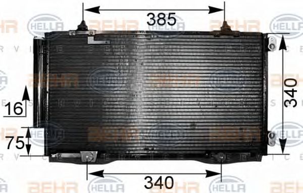 Condensator, climatizare TOYOTA AVENSIS 97-