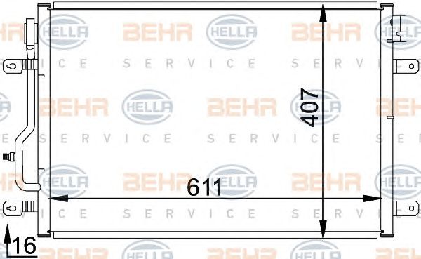 Condensator, climatizare VW A4 00-04 1,6-3,0B/TD