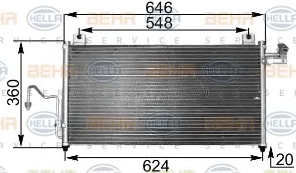 Condensator, climatizare MAZDA 323F/S 98- 1,4-2,