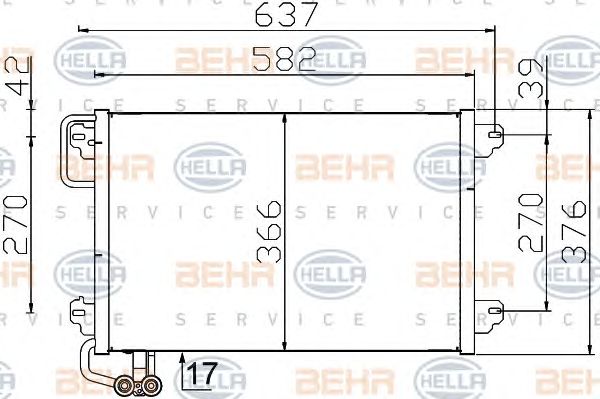 Condensator, climatizare RENAULT SCENIC 99-03