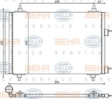 Condensator, climatizare PEUGEOT 307 1,4-2,0B/D