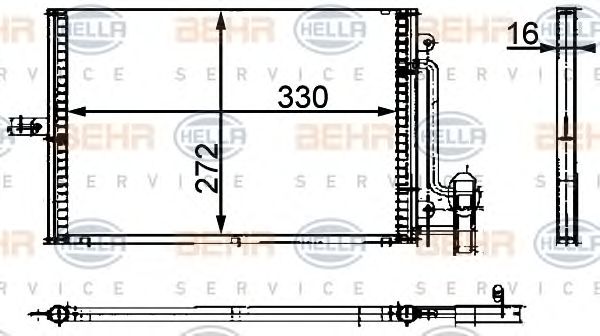 Condensator, climatizare PORSCHE 911 98-