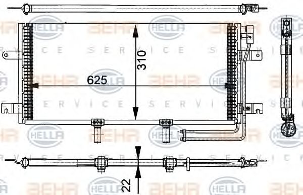 Condensator, climatizare VW TRANSPORTER IV/V