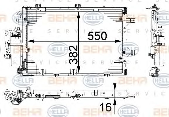 Condensator, climatizare OPEL CORSA C