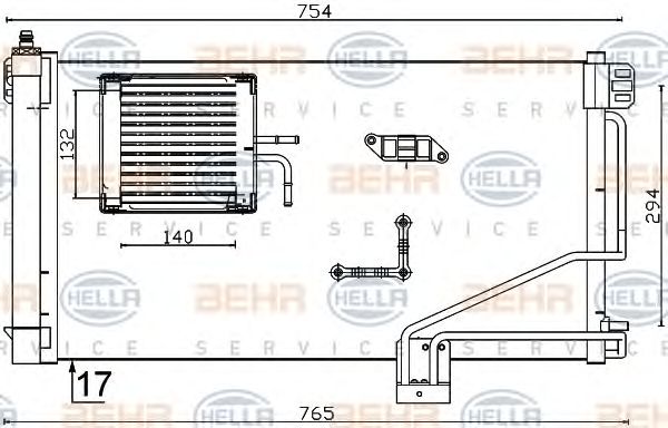 Condensator, climatizare MERCEDES-BENZ W203/C209/S203 CDI