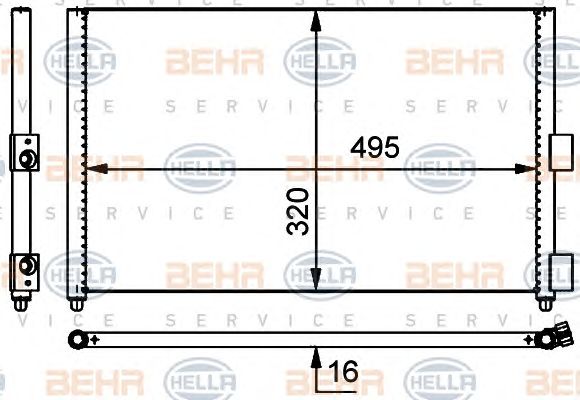 Condensator, climatizare FIAT PUNTO 1,9JTD