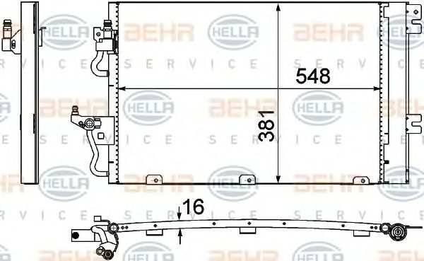 Condensator, climatizare OPEL ASTRA H 1,4-1,8B