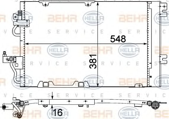 Condensator, climatizare OPEL ASTRA H 1,2-1,8B