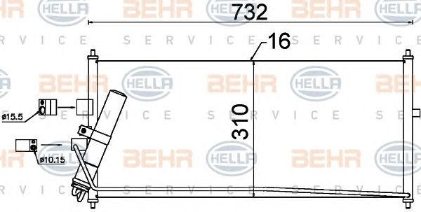 Condensator, climatizare NISSAN ALMERA 02- Z OSU